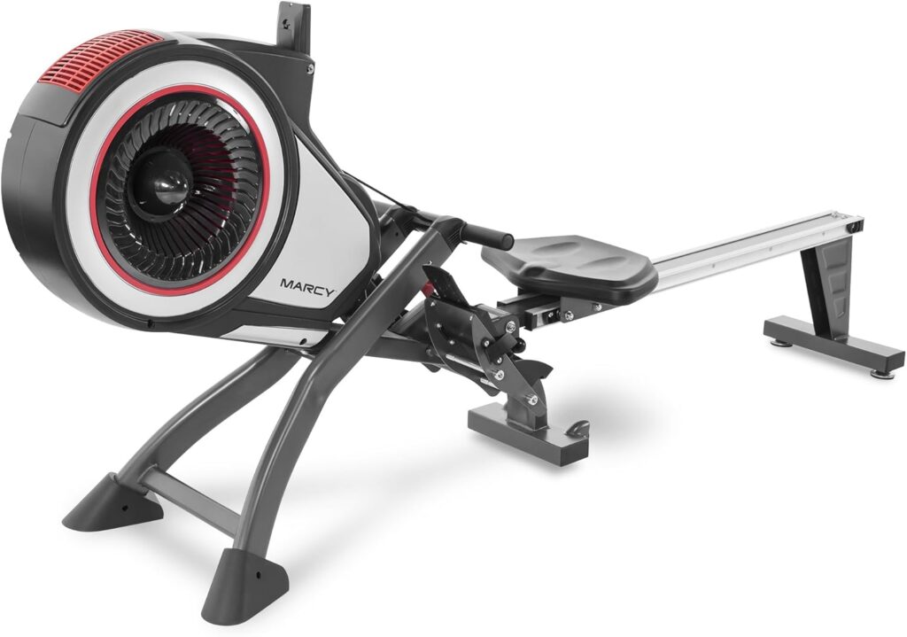 Marcy Air Resistance Rowing Machine with Transport Wheels
