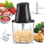 2-in-1 Electric Chicken Shredder & Meat Grinder, 250W Powerful Motor, Dual Blades for Shredding & Grinding, 1.5L BPA-Free Bowl, One-Touch Food Processor for Baby Food, Pet Meals, Fitness Meal Prep