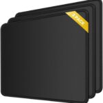 3 Pack Mouse Pad, Ultra-Smooth Gaming Mousepad,with Non-Slip Rubber Base Washable Computer Mouse Pads Mouse Mat for Laptop Office & Gaming 10.2“x8.3” Black