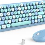 MOFii Wireless Keyboard and Mouse Combo, 2.4Ghz Colorful Keyboard with Multi-Media Function Keys and Number Pad Compared for PC Computer Windows (Blue Mixed)