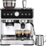 EUHOMY Espresso Machine with Grinder, 20 Bar Coffee Maker with Milk Frother Steam Wand, Professional Espresso Coffee Machines with Removable Water Tank, Latte & Cappuccino Machine for Home Barista