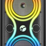 Party Bluetooth Speaker Up to 40W Sound Peak, Dynamic LED Lights, 8 Vibrant Colors & 5 Light Modes, Micro SD Slot, AUX, USB & Microphone Input, 6-Hours Playtime, Ideal for Events & Parties