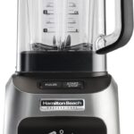 Hamilton Beach Professional Quiet Shield Blender, 1500 Watts Peak Power, 32oz BPA Free Jar, 4 Programs & Variable Speed Dial for Smoothies, Ice Crush, Puree, Silver (58870)