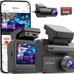 DDPAI Dash Cam Front and Rear, 4K+1080P Car On-Dash Mounted Cameras, Dashcam Included 64GB Card, Built-in 5G WiFi 6, GPS, 3” IPS, AI ISP Night Vision, 48H Parking Mode, Loop Recording, ADAS, Z50 Pro