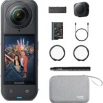 Insta360 X5 Essentials Bundle – Waterproof 8K 360° Action Camera, Leading Low Light, Invisible Selfie Stick Effect, Rugged and Replaceable Lens, 3-Hour Battery, Built-in Wind Guard, Stabilization