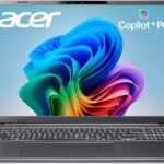 Acer Aspire 16 AI Copilot+ PC | 16″ WUXGA 120Hz Multi-Touch Display | Snapdragon X X1-26-100 | NPU: 45 Tops – GPU: Up to 1.7 TFLOPs | 16GB LPDDR5X | 512GB PCIe Gen 4 SSD | Wi-Fi 7 | A16-11MT-X669
