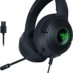 Razer Kraken V3 X Wired USB Gaming Headset: Lightweight Build – Triforce 40mm Drivers – HyperClear Cardioid Mic – 7.1 Surround Sound – Chroma RGB Lighting – Black