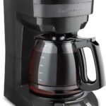 Hamilton Beach 12 Cup Programmable Drip Coffee Maker with 3 Brew Options, Glass Carafe, Auto Pause and Pour, Black Stainless (46293)