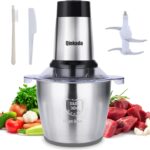 Food Processor, 500W Powerful Meat Grinder, 14Cup Stainless Steel Bowl, 3 Speed Modes 4 Bi-Level Blades for Onion, Meat, Nuts, Fruit, Garlic, Vegetable, Baby Food
