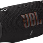 JBL Charge 6 – Portable Waterproof & Drop-Proof Bluetooth Speaker, Bold Pro Sound with AI Sound Boost, 28Hrs of Playtime, Built-in powerbank & Comes with a Sturdy/Removable Carrying Strap (Black)