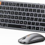 ProtoArc Backlit Compact Bluetooth Keyboard and Mouse for Mac, KM90-A Multi-Device Wireless Keyboard Mouse for Mac, Quiet and Rechargeable, for MacBook Pro/Air, iPad – Space Gray