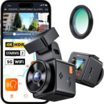 Vantrue E1 Pro 4K Mini Dash Cam Front, STARVIS 2 PlatePix HDR Night Vision Car Camera, Built-in 5G WiFi GPS, 1.54” IPS Screen, Voice Control, 24/7 Buffered Parking Mode, Support 1TB Max