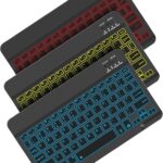 Bluetooth Keyboard, Backlight Wireless Rechargeable Keyboards for iPad Air, iPad Pro 13/12/11/10/9/8/7, iPad mini, Samsung Tablets, iPhone, Smartphone etc. – Portable Office Computer Accessories