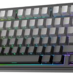 EPOMAKER x Aula F75 Gasket Mechanical Keyboard, 75% Wireless Hot Swappable Gaming Keyboard with Five-Layer Padding&Knob, Bluetooth/2.4GHz/USB-C, RGB (Black Gradient, LEOBOG Reaper Switch)