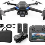 4K GPS Drone with Camera for Adults with 4.5” HD Screen Controller, Brushless Motor, Includes SD Card, 60-Min Flight Time, Auto Return, Follow Me, Under 249g, Beginner-Friendly, Great Gift
