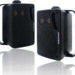 STUDIOFINIX 3.5 Inch Outdoor Bluetooth Speakers Waterproof Wired,3 Way 200W Upgrade Premium Wall Mount Speakers,Ideal use in Patio,Deck, Indoor Outdoor(Black)