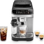 De’Longhi Magnifica Evo Automatic Espresso & Coffee Machine with Auto Milk Frother, Built-in Grinder & Auto-Clean Function – For Latte, Cappuccino, Americano, Iced Coffee, ECAM29084SB , Silver