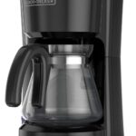 BLACK+DECKER 5-Cup Programmable Coffee Maker with Sneak-A-Cup, and Easy-View Water Window, Black