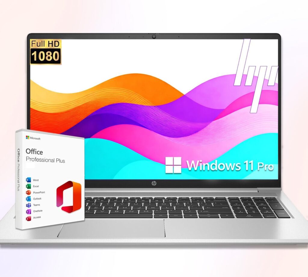 HP G9 Business Laptop | 15.6″ FHD Display | Intel Celeron Dual Core Processor Series | 16GB RAM | 1TB SSD | Long Battery | Fast Wi-Fi 6 | Win11 Pro with MS Office | School, Business & Productivity