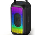 Bobtot Portable Bluetooth Speaker, 16H Playtime Wireless Speakers, 40W Peak Singing Machine with Microphone, Magic Sound, Echo, EQ Mode, Loud Stereo, Deep Bass, RGB, Supports AUX/USB/FM, Black