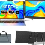 KEFEYA Laptop Screen Extender, 14″ FHD 1080P IPS Laptop Monitor Extender Dual Screen, Portable Monitor for Laptops 13-17″ with USB-C/HDMI Port, Plug n Play for Windows/Mac/Android/Switch/PS5