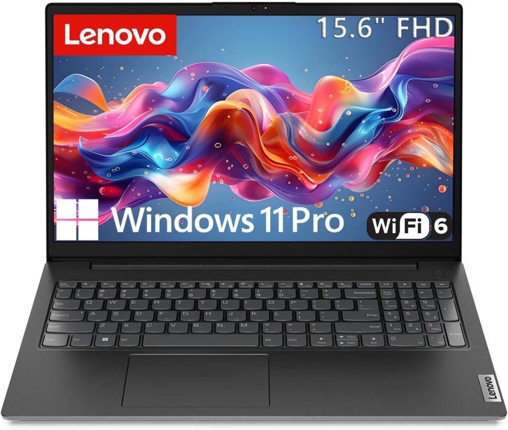 Lenovo 15.6″ FHD Laptop Computer for Home Student Study and Business, Intel Dual-Core Processor, 16GB DDR4 RAM, 1TB PCIe SSD, WiFi 6, Bluetooth 5.2, RJ-45, HDMI, Windows 11 Pro