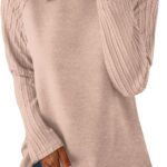 OFEEFAN Long Sleeve Shirts for Womens Fall Fashion 2025 Crewneck Oversized Sweatshirt Tunic Tops to Wear with Leggings
