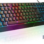 KLIM Chroma – USB RGB Gaming Keyboard, Wired PC Computer Keyboard, Membrane, Waterproof Durable, 2 ms Response, PS4/PS5 & Mac Compatible