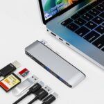 Surface Laptop 7 USB Hub Docking Station, Surface Laptop 2024 Accessories with 4K HDMI, USB-C Thunerbolt 4 (8K Display+40G Data+100W Charging), 2 USB 3.0, USB-C, SD/TF, hub for Surface Laptop 7 (2024)