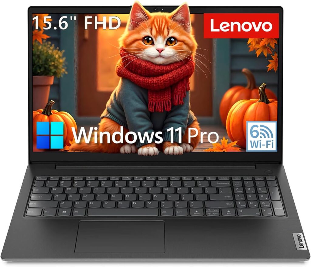 Lenovo Laptop Computer for Business and Home Student Study, 15.6″ FHD, Intel Dual-Core Processor, 16GB DDR4 RAM, 1TB PCIe SSD, WiFi 6, Bluetooth 5.2, HDMI, Type-C, Ethernet, Black, Windows 11 Pro