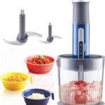 Kawu Cordless Food Processor, Electric Portable Food Chopper with 4 Bowls | 1xLarge Bowl+3x Small Bowls | 2 Stainless Steel Blades, USB Rechargeable Meat Grinder & Vegetable Chopper for Kitchen, Home