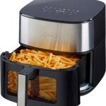 Air Fryer 8 in 1, XL 8.5 QT Large Airfryer with View Windows,MAX 400℉ for Crispy, 85% Less Oil, Fast Roast, Preheat, Shake, Bake, Non-Stick Basket for Easy Clean, With Professional Recipes