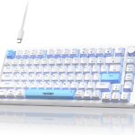 TECKNET Wired Gaming Keyboard, RGB Backlit Keyboards with Gasket Structure, USB C Mechanical Keyboard has 20 Lighting Effects & Multimedia Control Knob, Computer Keyboards for PC Laptop Mac Gamer