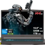 MSI Thin 15 Gaming Laptop 15.6″ FHD IPS 144Hz Intel Octa-core i5-13420H (Beats i7-12650H) 32GB RAM 1TB SSD GeForce RTX 4060 Backlit USB-C Win11 w/ICP Hub