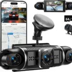 Dash Cam 4 Channel 360° Coverage – Front 2K + Triple 1080P HD Car Camera Built-in WiFi Car Camera with App, G-Sensor/Night Vision/Parking Mode/Loop Recording Free 64GB SD Card