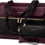 LOVEVOOK Laptop Bag for Women 15.6 Inch Tote Work Professional Leather Computer Briefcase Waterproof Handbag Shoulder Large Capacity Business Teacher Office Crossbody Purse