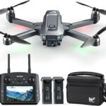 Drones with Camera for Adults 4K, WF33 GPS Foldable FPV Drone with 4.5″ LCD Screen on Controller, Under 249g, Brushless Motor, Return Home, 5G Transmission, 40 Mins Flight Time, 8GB Card, for Beginners