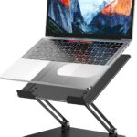 BESIGN LS10 Aluminum Laptop Stand, Ergonomic Adjustable Notebook Tablet Stand, Computer Holder Compatible with Air, Pro, Dell, HP, Lenovo More 10-14″ Laptops, Black