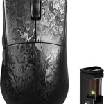 ATTACK SHARK R11 Ultra 8K Carbon Fiber Wireless Gaming Mouse,PAW3950 MAX Sensor,49g Ultra-Lightweight,Nordic 52840 MCU Chip,42000 DPI,Wired/BT/2.4GHz Wirelss Programmable Mouse for PC/Mac(Ink)