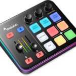 MAONO Gaming Audio Mixer, Audio Interface with Pro-preamp, RGB, Bluetooth, 48V Phantom Power for Live Streaming, Podcasting, Content Create, Gaming MaonoCaster G1 NEO (Not for USB Mic)