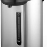 NutriChefKitchen Hot Water Urn Pot Insulated Stainless Steel,Auto & Manual Dispense,Auto Boiler,Safety Lock Shutoff 3.38 QT /3.2L – Auto Boiler Shut Off -One size