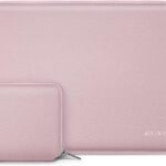 MOSISO Laptop Case 13.3 inch, 13-13.3 inch Laptop Sleeve Bag Compatible with MacBook Air/Pro 13/Pro 14 M5 M4 M3 M2 M1, HP Dell ASUS Lenovo, Neoprene Computer Sleeve Bag with Small Case, Baby Pink