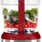 Kenmore 11 Cup Food Processor – Vegetable & Fruit Salad Cutter, Multifunctional, Chopper, Clicer, Mincer, Puree, Grater, Blades, Shredder, Compact Stainless Steel Kitchen Appliances, 500 W Red