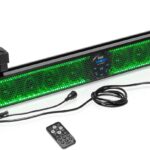 BOSS Audio Systems BRT37SLR ATV UTV Sound Bar – 37 Inches Wide, 3 inch Speakers, 1 Inch Tweeters, Full Range, IPX5 Weatherproof, Bluetooth, Built-in Amp, Multicolor Illumination, Golf Cart Compatible