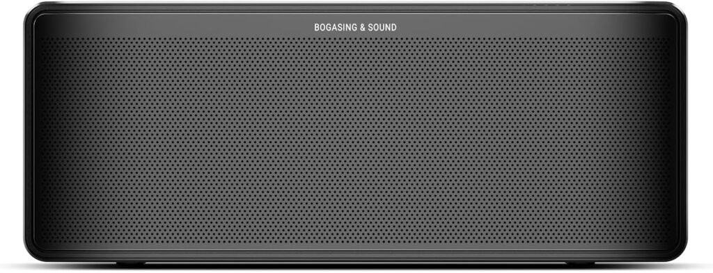 BOGASING S8 Pro Max Bluetooth Speaker, 3-Channel Audio with Lifelike Stereo Sound & Punchy Bass, EQ, DSP Technology, TF-Card, AUX, Built-in Mic, Wireless Portable Speakers for Home, Office (Black)