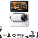 Insta360 GO 3S (White) 64GB Tiny Mighty 4K Action Vlogging Camera, Portable, Mount Anywhere, Waterproof, Stabilization, Hands-Free POV, + Action Pod and Wearable Accessories + 50-in-1 Accessory Kit