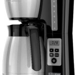 BLACK+DECKER 12 Cup Thermal Programmable Coffee Maker with Brew Strength and VORTEX Technology, Black/Steel