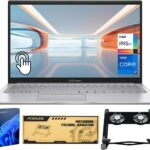 ASUS Vivobook 15.6″ Business Laptop, FHD Touchscreen, Intel 10-Core i7, 24GB RAM, 1TB SSD, Backlit KB, HDMI, Win11Pro, Bundle with PCO Notebook Folding Radiator, Laptop Cooler