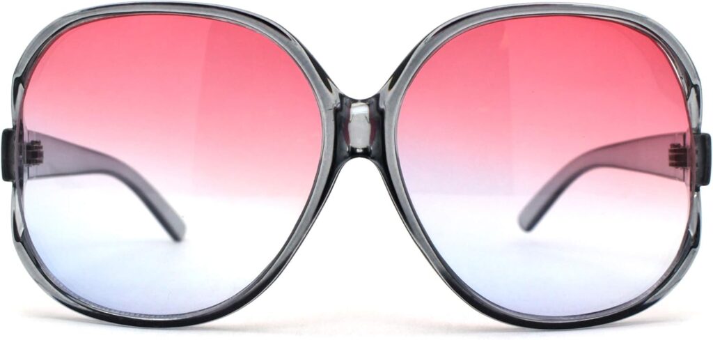 SA106 Womens Extra Oversized Round Designer Fashion Exposed Lens Butterfly Sunglasses