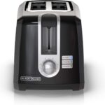BLACK+DECKER 2-Slice Toaster, T2569B, Extra Wide Slots, 6 Shade Settings, 850 Watts, Crumb Tray, Cancel Button